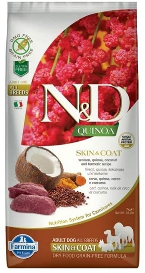 Picture of N&D Quinoa Mini Skin & Coat Venison 800g